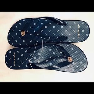 Tory Burch Carved Wedge Flip Flops